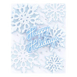 Handwritten Holiday Sentiments Etched Dies from the Let It Snow Collection by Simon Hurley