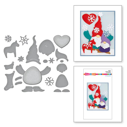 Gnome Hugs Etched Dies from the Holiday Hugs Collection by Stampendous