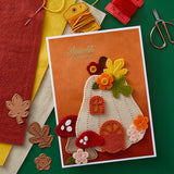 Felt Pumpkin Lane House Etched Dies from the Felt Stitch & Create Collection by Nicole Spohr