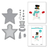 Felt Snowman Star Etched Dies from the Felt Stitch & Create Collection by Nicole Spohr