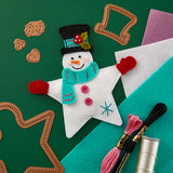 Felt Snowman Star Etched Dies from the Felt Stitch & Create Collection by Nicole Spohr