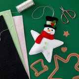 Felt Snowman Star Etched Dies from the Felt Stitch & Create Collection by Nicole Spohr