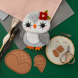 Felt Snowy Owl Etched Dies from the Felt Stitch & Create Collection by Nicole Spohr