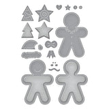 Felt Gingerbread Boy & Girl Etched Dies from the Felt Stitch & Create Collection by Nicole Spohr