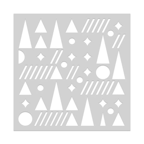 Geometric Holiday Stencil