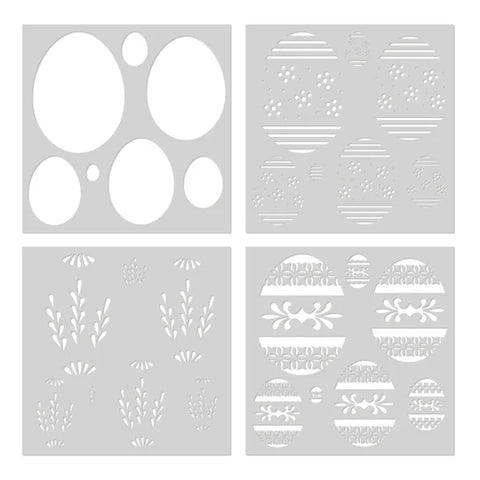 Color Layering Decorative Eggs Stencils