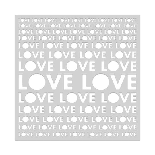 Lots of Love Stencil from the Love Notes Collection