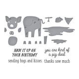 Ham It Up Clear Stamp & Die Set from the On the Farm Collection