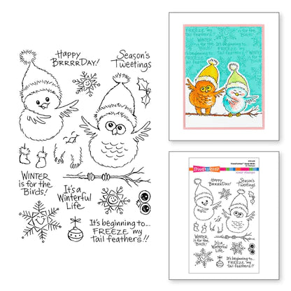 Stampendous FransFormer Snowy Friends Lot de tampons transparents de la collection Cool Fransformers