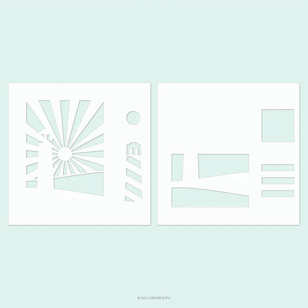 Seaside Post Stencil Pack 2 pk (6 x 6)