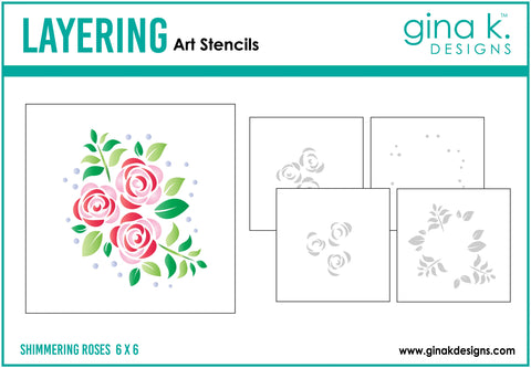 Shimmering Roses Stencil