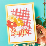 You Make Me Smile Sentiments Clear Stamp and Die Set from the Spotlight Frames and Florals Collection by Lisa Horton