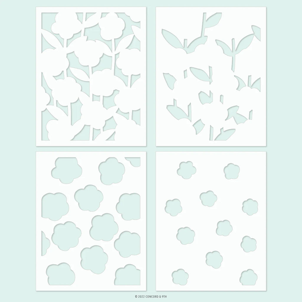 Sweet Stems Stencil Pack (4 qty; 4.75" x 6)