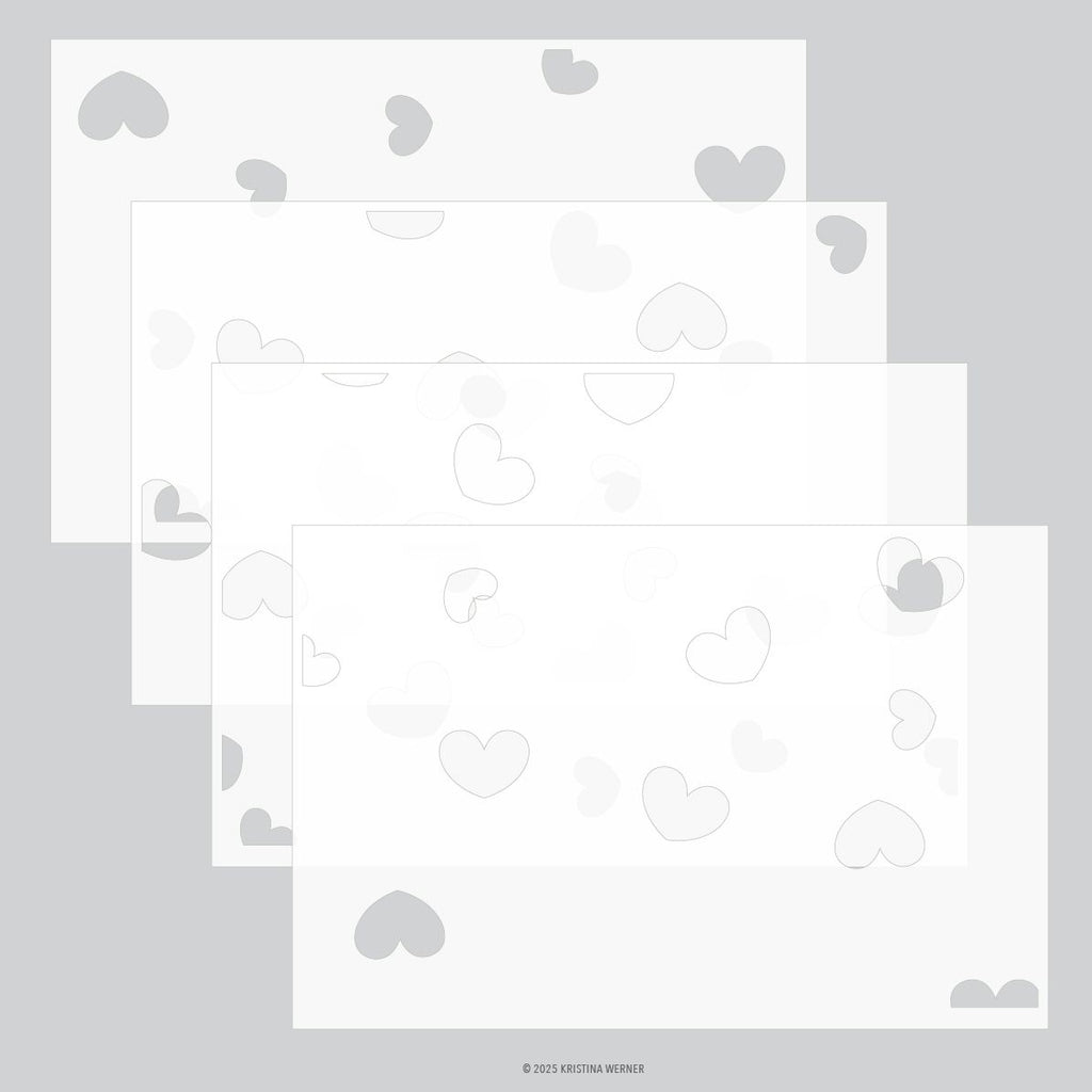 Happy Love Day Stencil Pack (4 qty; 6 x 9)