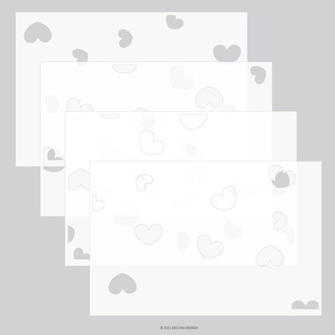 Happy Love Day Stencil Pack (4 qty; 6 x 9)