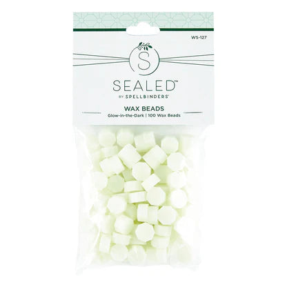 Glow-in-the-Dark Wax Beads from the Sealed by Spellbinders Collection