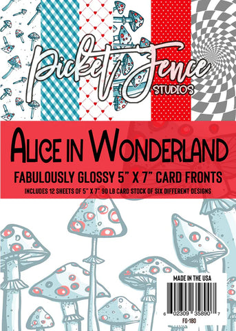 Fabulously Glossy 5x7 Card Fronts (12 pk)-Alice in Wonderland