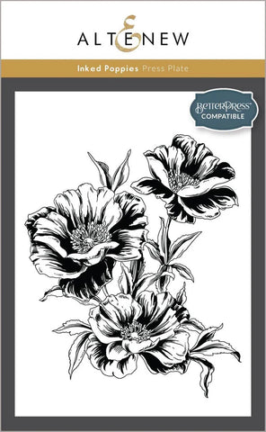 Inked Poppies Press Plate Set