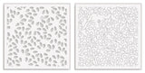 Modern Leaf Background Simple Coloring Stencil Set (2 in 1)