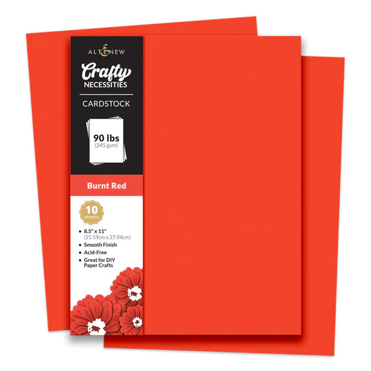 Crafty Necessities: Burnt Red Cardstock (10 sheets/set)