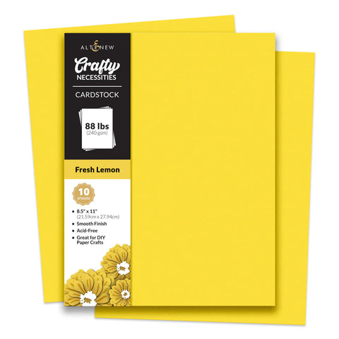 Crafty Necessities: Fresh Lemon Cardstock (10 sheets/set)