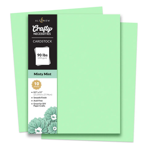 Crafty Necessities: Minty Mint Cardstock (10 sheets/set)