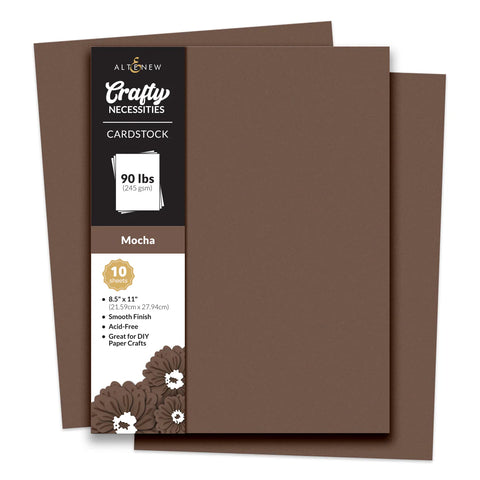 Crafty Necessities: Mocha Cardstock (10 sheets/set)