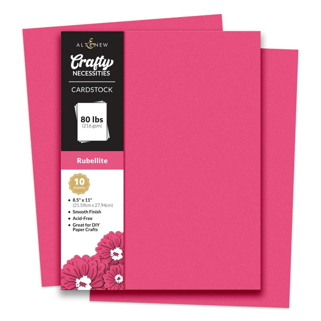 Crafty Necessities: Rubellite Cardstock (10 sheets/set)