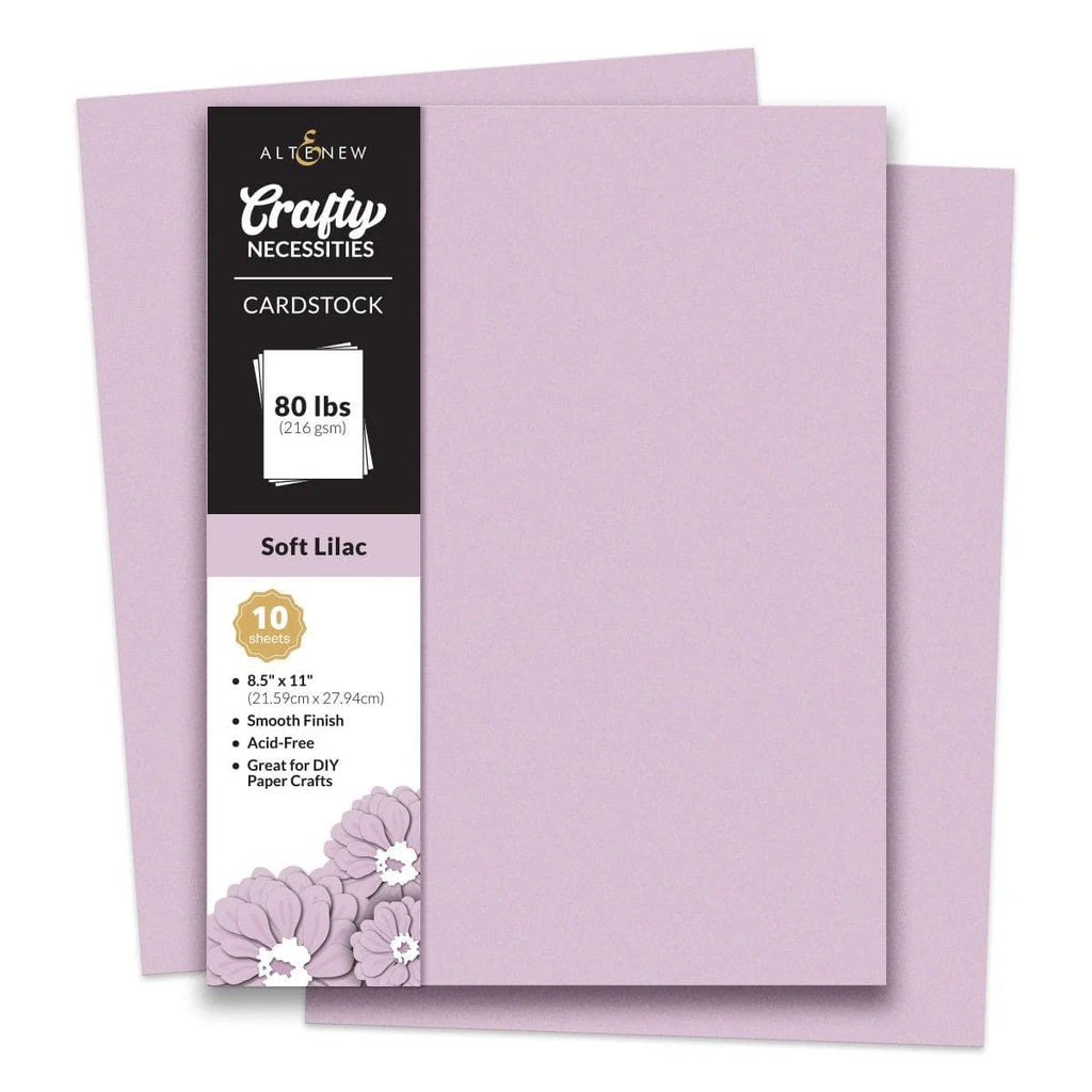 Crafty Necessities: Soft Lilac Cardstock (10 sheets/set)