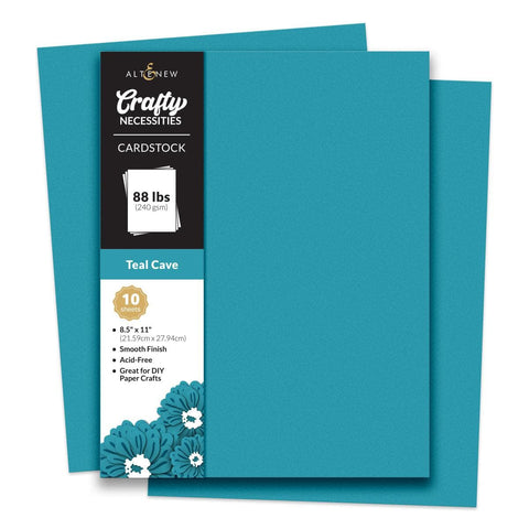 Crafty Necessities: Teal Cave Cardstock (10 sheets/set)