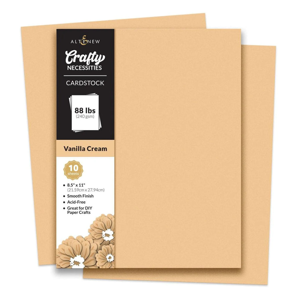 Crafty Necessities: Vanilla Cream Cardstock (10 sheets/set)