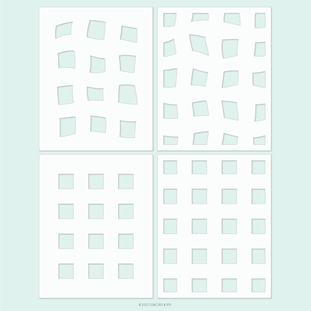 Checkered Stencil Pack (4 qty.; 4.75 x 6)