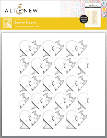 Ensemble de pochoirs Dainty Hearts (3 en 1)