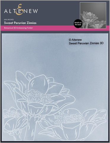 Sweet Peruvian Zinnias 3D Embossing Folder