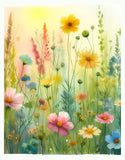 Fabulously Glossy A2 Card Fronts (12 pk)-Field of Wildflowers