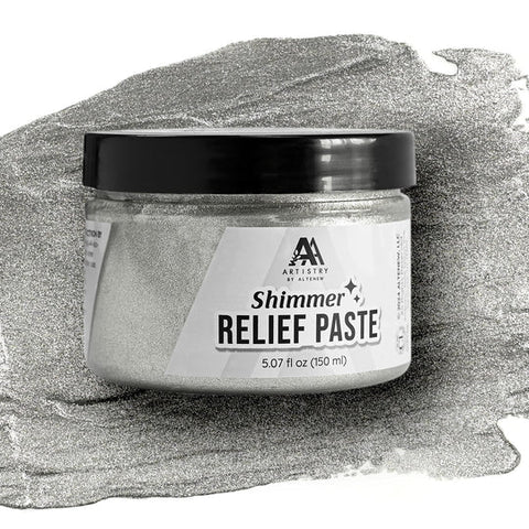 Shimmer Relief Paste   Antique Silver