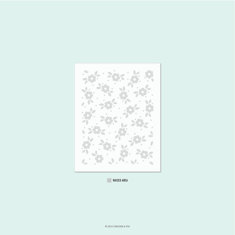 Tea Blossom Embossing Folder (2D)