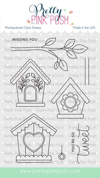 Spring Birdhouses Stamp Set