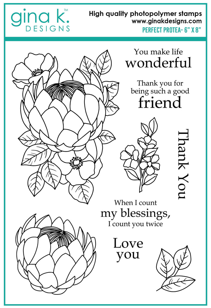 Perfect Protea Stamp Set