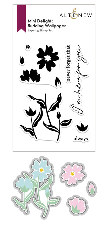 Mini Delight: Budding Wallpaper Stamp & Die Set